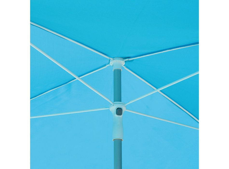 Parasol de jardin avec structure en aluminium anodisé rayé - Laila Viadurini