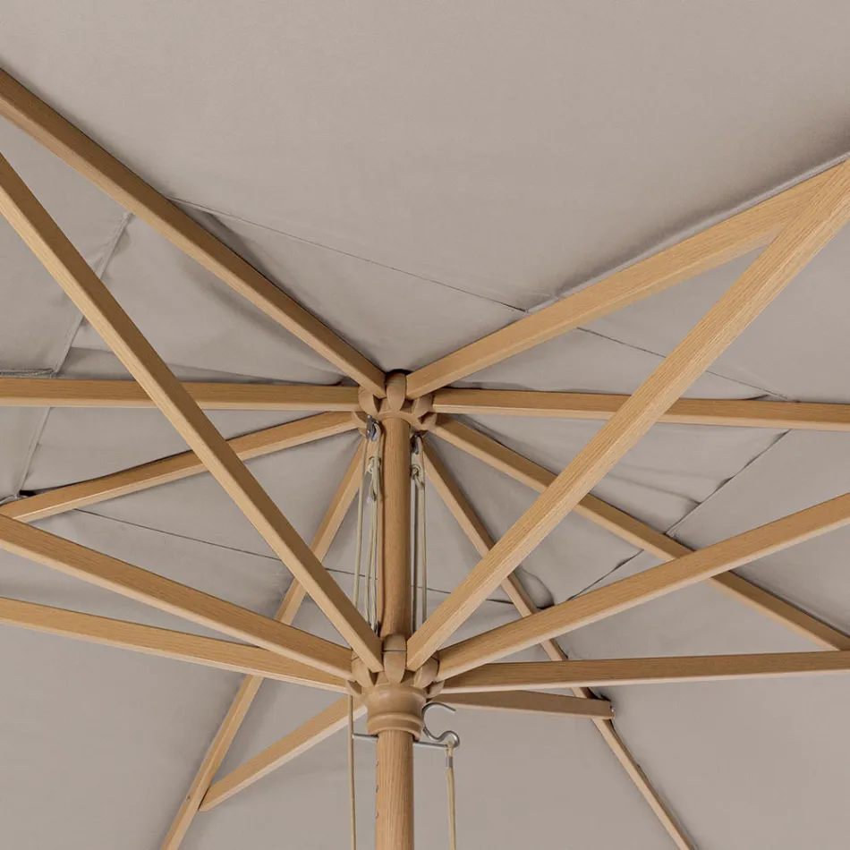 Parasol de jardin en toile polyester gris tourterelle 3x4 m, Homemotion - Lucius Viadurini