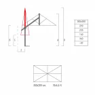 Parasol de jardin en aluminium blanc ou anthracite 300x200 cm - Lapillo Viadurini
