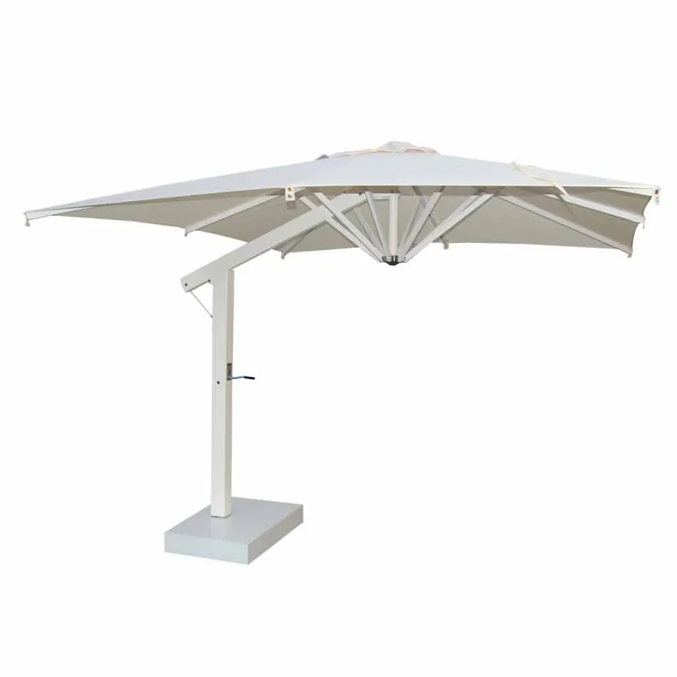 Parasol de jardin en aluminium blanc ou anthracite 300x200 cm - Lapillo Viadurini