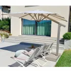 Parasol de jardin en aluminium blanc ou anthracite 300x300 cm - Lapillo Viadurini