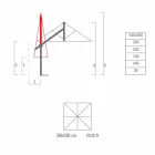Parasol de jardin en aluminium blanc ou anthracite 300x300 cm - Lapillo Viadurini