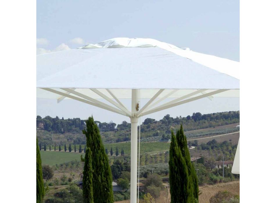 Parasol de jardin en tissu acrylique et aluminium fabriqué en Italie - Solero Viadurini