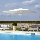 Parasol de jardin en tissu acrylique et aluminium fabriqué en Italie - Solero Viadurini