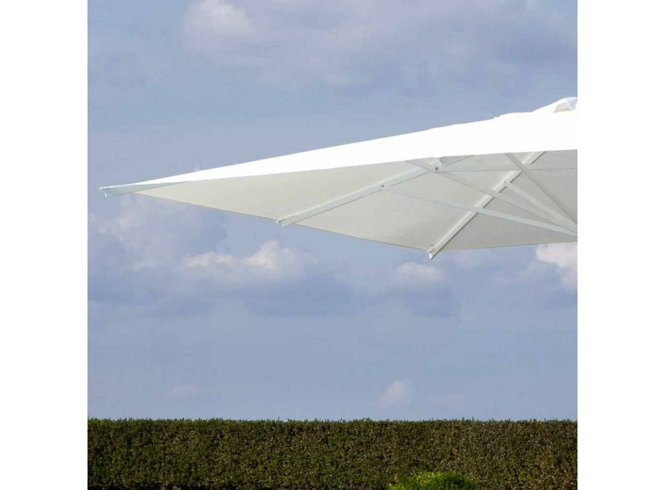 Parasol de jardin en tissu acrylique et aluminium fabriqué en Italie - Solero Viadurini