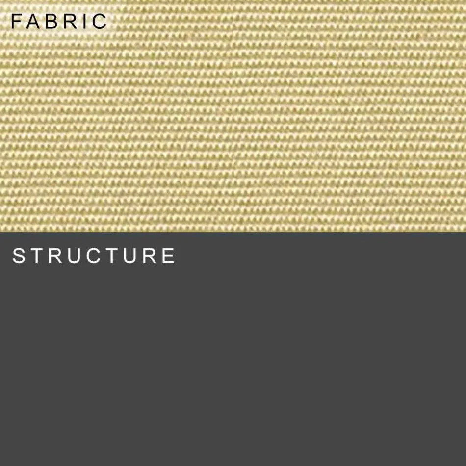 Parasol de jardin en tissu acrylique et aluminium fabriqué en Italie - Solero Viadurini