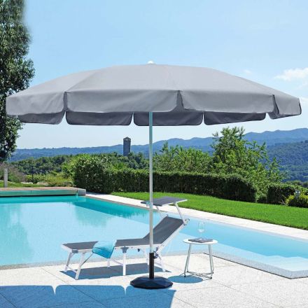 Parasol de jardin avec revêtement en tissu et structure en aluminium - Adrielle Viadurini