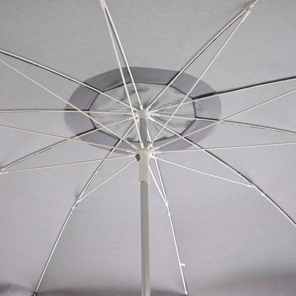 Parasol de jardin avec revêtement en tissu et structure en aluminium - Adrielle Viadurini