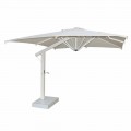 Parapluie bras 350x350 cm en aluminium blanc ou anthracite - Lapillo
