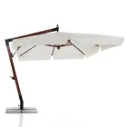 Parasol en bois massif avec auvent en polyester enduit de PVC - Devoir Viadurini