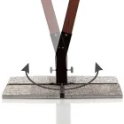 Parasol en bois massif avec auvent en polyester enduit de PVC - Devoir Viadurini