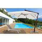 Parasol en bois massif avec auvent en polyester enduit de PVC - Devoir Viadurini