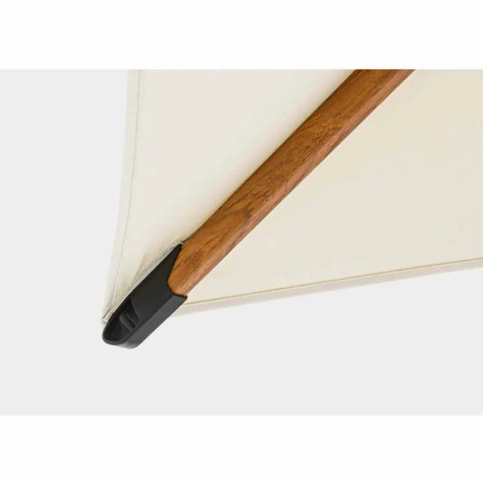 Parapluie d'extérieur 3x3 en aluminium avec tissu polyester beige - Leano Viadurini