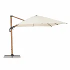 Parapluie d'extérieur 3x3 en aluminium avec tissu polyester beige - Leano Viadurini