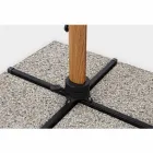 Parapluie d'extérieur 3x3 en aluminium avec tissu polyester beige - Leano Viadurini