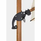 Parapluie d'extérieur 3x3 en aluminium avec tissu polyester beige - Leano Viadurini