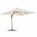 Parapluie d'extérieur 3x3 en aluminium avec tissu polyester beige - Leano Viadurini