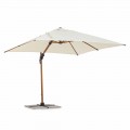 Parasol d'extérieur, 3x3 en aluminium avec housse en polyester beige - Leano