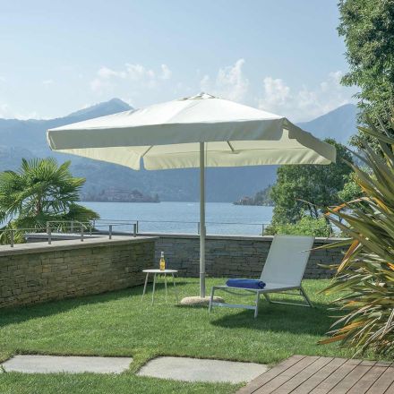 Parasol carré 3 x 3 mètres en polyester enduit de résine - Arbor Viadurini