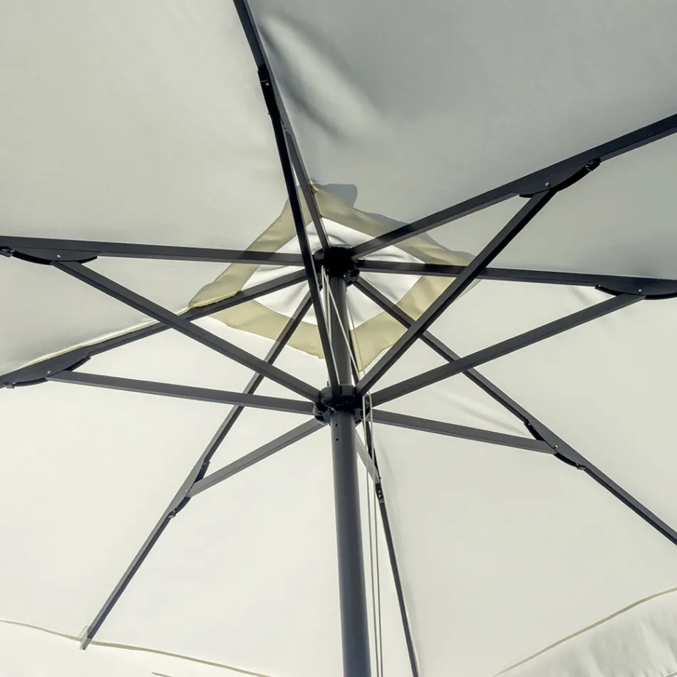 Parasol carré 3 x 3 mètres en polyester enduit de résine - Arbor Viadurini