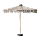 Parasol rond en filet de 2,5 mètres de diamètre avec franges - Soleil Viadurini