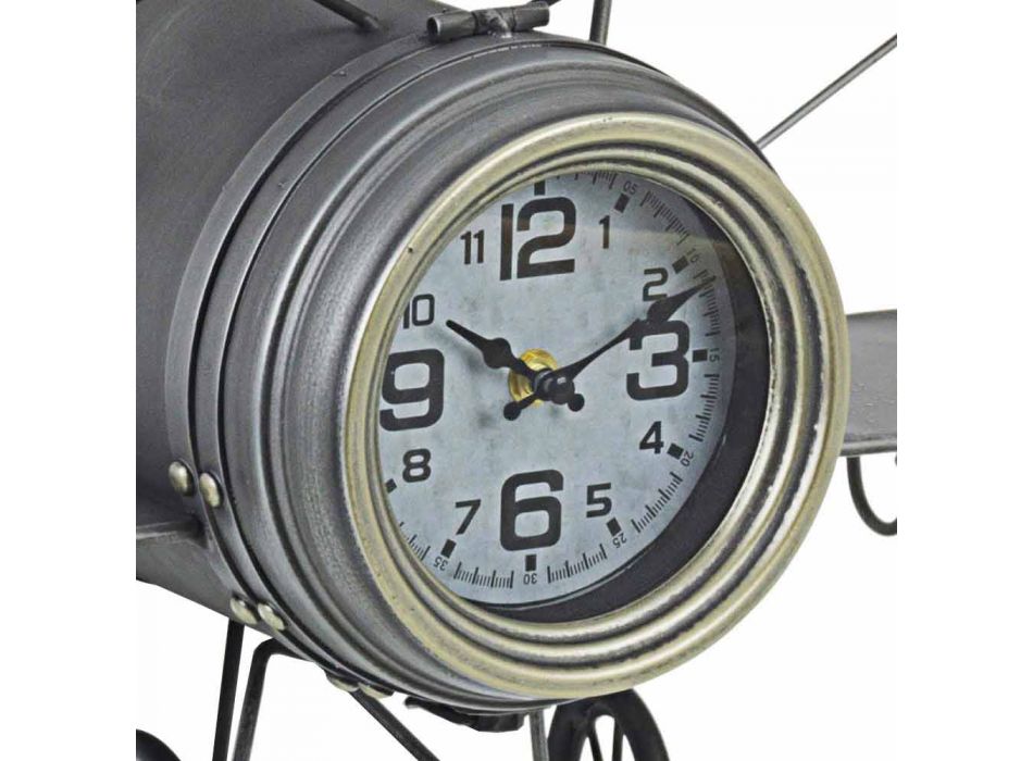 Horloge murale en forme d'avion en acier et verre Homemotion - Plano Viadurini