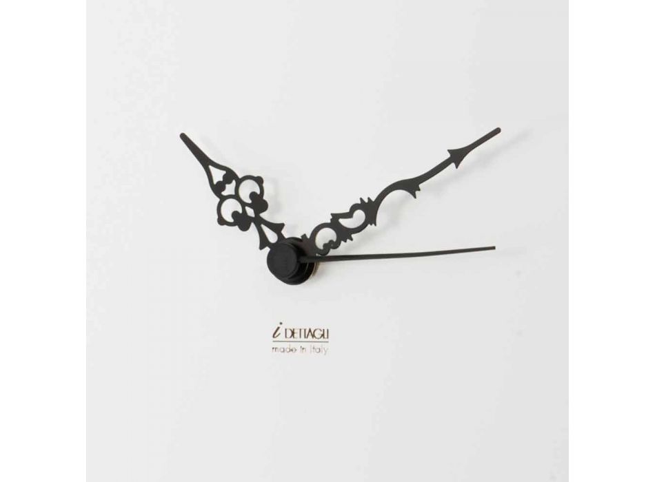 Horloge Murale Blanche avec Décorations Animaux en Bois Design Moderne - Suspense Viadurini