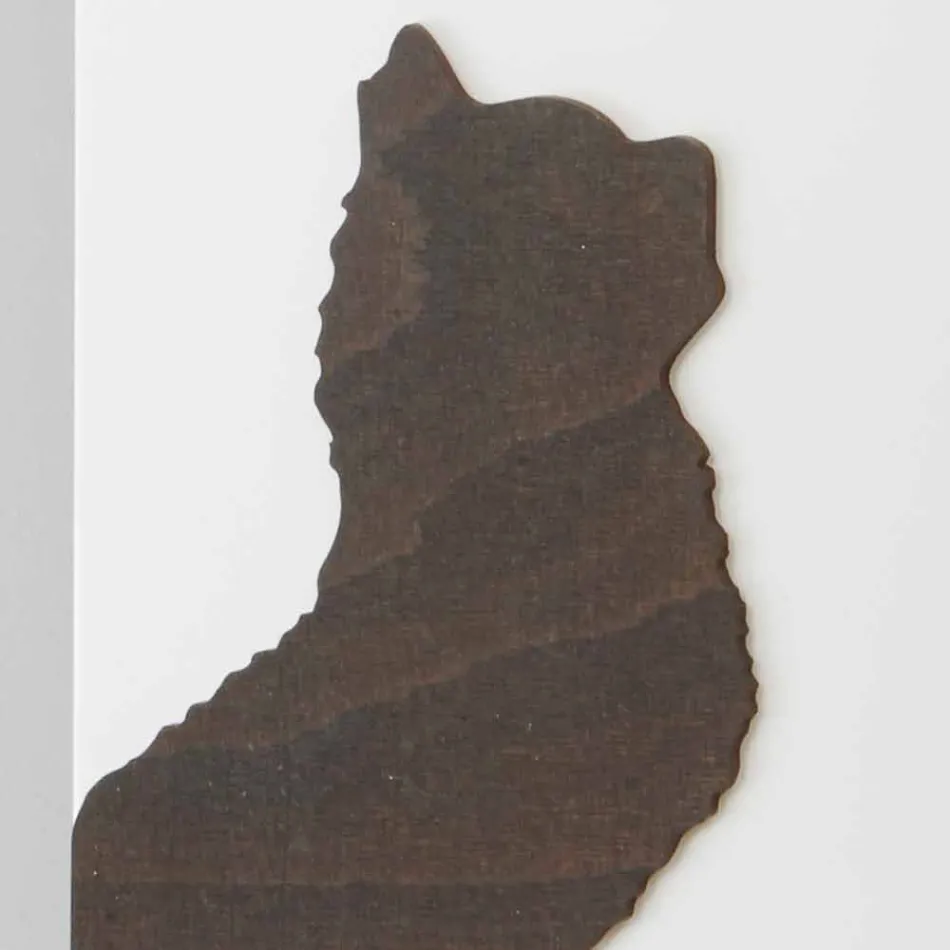 Horloge Murale Blanche avec Décorations Animaux en Bois Design Moderne - Suspense Viadurini