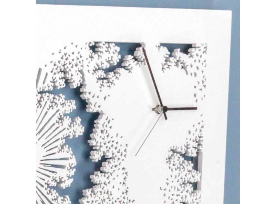 Horloge Murale Design en Bois Blanc ou Colombe Rectangulaire - Artificio Viadurini