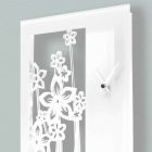 Horloge Murale Design Rectangulaire Moderne en Plexiglas Blanc - Elara Viadurini