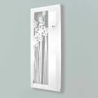 Horloge Murale Design Rectangulaire Moderne en Plexiglas Blanc - Elara Viadurini