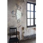 Horloge Murale Design en Fer Noir ou Aluminium Fabriquée en Italie - Prospi Viadurini