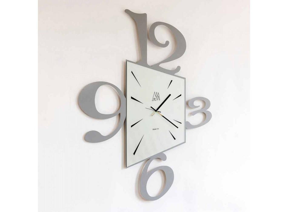 Horloge Murale Design en Fer Noir ou Aluminium Fabriquée en Italie - Prospi Viadurini