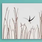 Horloge Murale Rectangulaire Moderne en Bois Blanc - Filigrane Viadurini