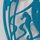 Grande Horloge Murale Moderne en Bois Ronde Colorée - Infondoalmar Viadurini