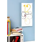 Horloge Murale Design Moderne Rectangulaire en Bois Coloré et Blanc - Mathématiques Viadurini