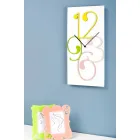 Horloge Murale Design Moderne Rectangulaire en Bois Coloré et Blanc - Mathématiques Viadurini