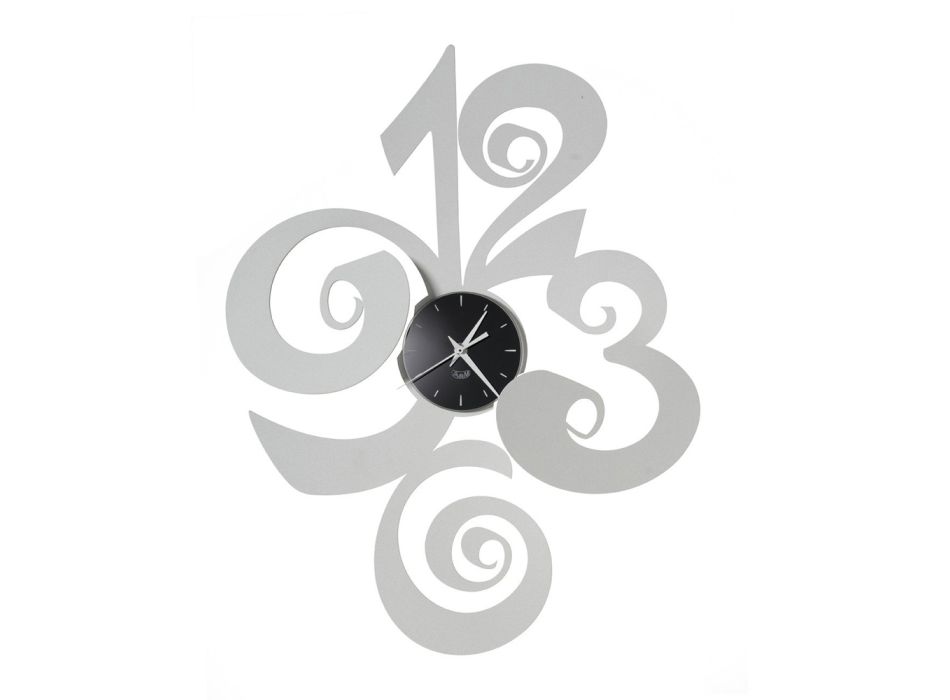 Horloge Murale Design Ronde Moderne en Fer 2 Tailles - Drako Viadurini