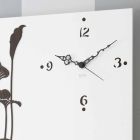 Horloge Murale Rectangulaire Moderne en Bois Design Décoré Blanc - Croco Viadurini