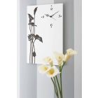 Horloge Murale Rectangulaire Moderne en Bois Design Décoré Blanc - Croco Viadurini