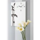 Horloge Murale Rectangulaire Moderne en Bois Design Décoré Blanc - Croco Viadurini