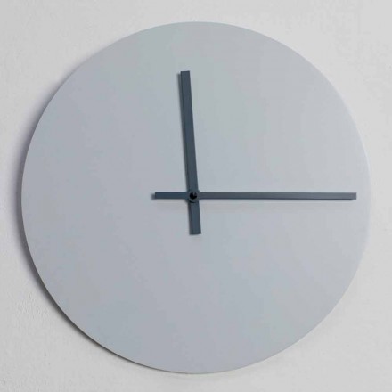Horloge murale ronde de design moderne gris et bleu Made in Italy - Umbriel Viadurini
