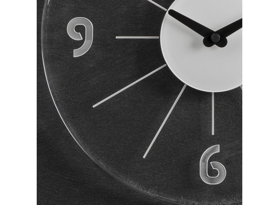 Horloge Murale Ronde en Cristal Acrylique Transparent 2 Tailles - Corrado Viadurini