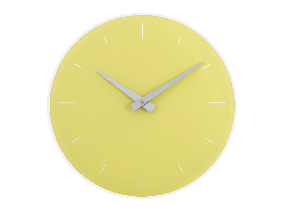 Horloge Murale Ronde en Plexiglas Recyclable Bicolore Coloré - Odelle Viadurini