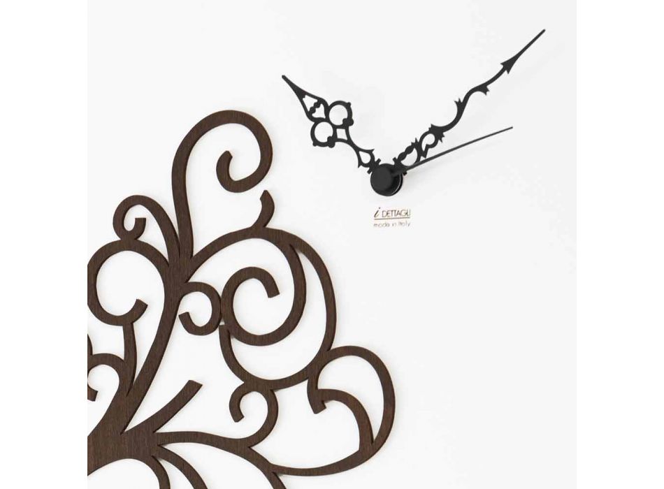 Horloge Murale Design Carrée Blanche en Bois avec Arbre - Alberoeden Viadurini