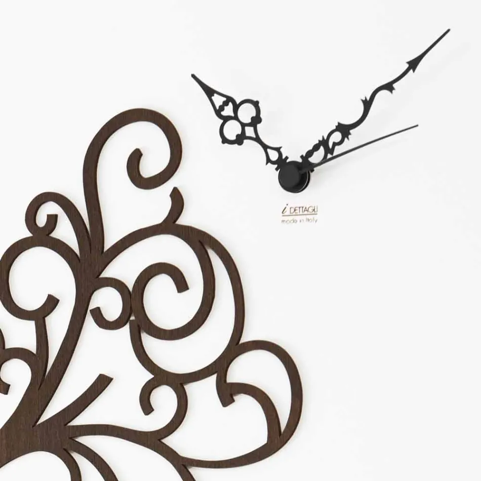 Horloge Murale Design Carrée Blanche en Bois avec Arbre - Alberoeden Viadurini