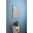 Horloge Murale Design Rectangulaire Marron et Plexiglas - Silene Viadurini