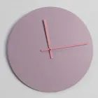 Horloge murale ronde rose moderne fabriquée en Italie - Imalia Viadurini