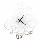 Horloge murale design moderne en fer noir ou blanc Made in Italy - Baldo Viadurini