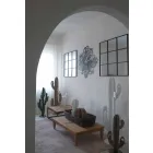 Horloge Murale Design Moderne en Fer Noir ou Blanc Fabriquée en Italie - Baldo Viadurini